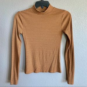 Aeropostale | Long Sleeve Seriously Soft Mock Neck Top | STRIPED - SMALL